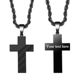 Cross Pendant Men's Necklace Stainless Steel Chain