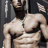 Cross Pendant Men's Necklace Stainless Steel Chain