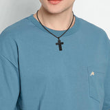 Cross Pendant Men's Necklace Stainless Steel Chain