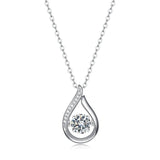 PN2 Crystal Pendant Chain Necklace 14k Jewelry