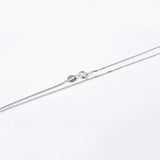 925 Sterling Silver Box Chain Necklace - Lobster Clasp