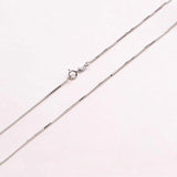 925 Sterling Silver Box Chain Necklace - Lobster Clasp