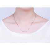 925 Sterling Silver Box Chain Necklace - Lobster Clasp