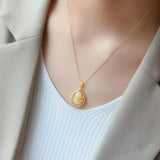 Silver Inlaid Hetian Jade Gourd Pendant Necklace Chinese Craft Jewelry