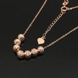 14K Rose Plated Purple Bead Necklace for Women - Chinese Party Jewelry