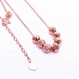 14K Rose Plated Purple Bead Necklace for Women - Chinese Party Jewelry