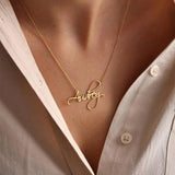 Personalised Stainless Steel Letter Pendant Name Necklace