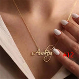 Personalised Stainless Steel Letter Pendant Name Necklace