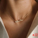 Personalised Stainless Steel Letter Pendant Name Necklace