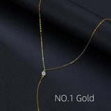 Y Tassel Long Pendant Necklace Silver 925 Chain Choker for Women Girls