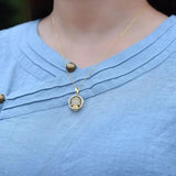 Unique Sand Craft Silver Inlaid Hetian Jade Necklace