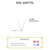 Silver 925 Chain Necklace For Women Single Bead Pendant Girls Choker