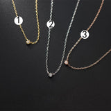 Silver 925 Chain Necklace For Women Single Bead Pendant Girls Choker