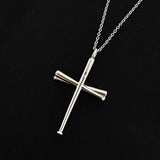 Stainless Steel Cross Necklace Rose Mom for Woman Man Family