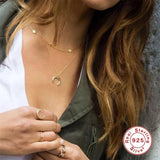 925 Sterling Silver Pendant Chain Necklace For Women