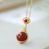 Enamel Porcelain Craft Pendant Necklace Chinese Retro Unique Ancient