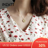 925 Silver Irregular Round Pendant Necklace Women Party Jewelry