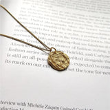 925 Silver Irregular Round Pendant Necklace Women Party Jewelry