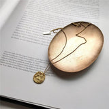 925 Silver Irregular Round Pendant Necklace Women Party Jewelry