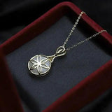 Silver Inlaid Hetian Jade Pendant Necklace Retro Charm Women's Jewelry