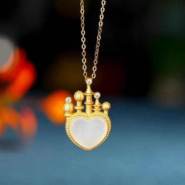 Love Castle Light Pendant Necklace Craft Jewelry