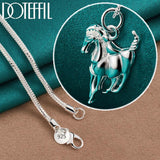 925 Silver Horse Pendant Necklace 18-30 Inch Chain Wedding Party Jewelry