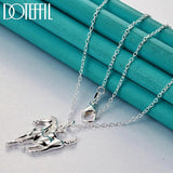 925 Silver Horse Pendant Necklace 18-30 Inch Chain Wedding Party Jewelry