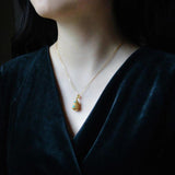 Silver Inlaid Hetian Chalcedony Gourd Pendant Necklace