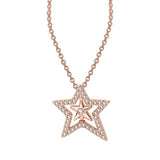 S925 Sterling Silver Pentagram Pendant Necklace