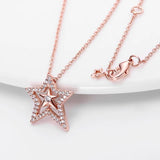 S925 Sterling Silver Pentagram Pendant Necklace
