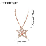 S925 Sterling Silver Pentagram Pendant Necklace