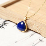 Silver Enamel Geometric Pendant Necklace Chinese Antique Craft
