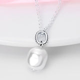 S925 Sterling Silver Water Drop Pearl Necklace