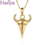 925 Silver Lucky Cow Pendant Necklace For Lover High Bull Fine Jewelry