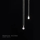 925 Silver Necklace For Women Fine Jewelry Single Pendants Chains Thin