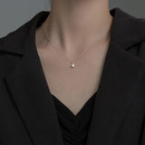 925 Silver Necklace For Women Fine Jewelry Single Pendants Chains Thin