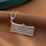 Silver Inlaid Hetian Jade Bamboo Pendant Necklace