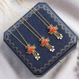 Sterling Silver Inlaid Tourmaline Earrings, Chinese Retro Palace Jewelry