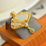 Hetian Jade Fan Pendant, Classical Court Craftsmanship