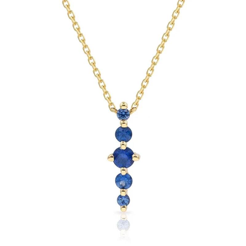 925 Silver CZ Geometric Pendant Necklace