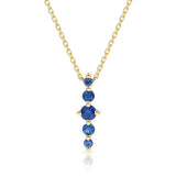 925 Silver CZ Geometric Pendant Necklace