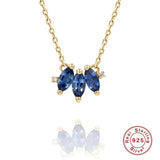 925 Silver CZ Geometric Pendant Necklace