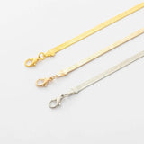 Flat Copper Snakebone Chain Necklace DIY with Pendant Plating