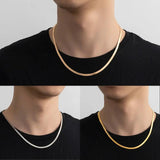 Flat Copper Snakebone Chain Necklace DIY with Pendant Plating