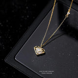 Sterling Silver CZ Diamond Shape Pendant Necklace for Women