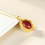 Chinese Enamel Bohemian Pendant Necklace - Women's Jewelry