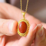 Chinese Enamel Bohemian Pendant Necklace - Women's Jewelry