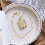 Hetian Jade Pendant Necklace with Silver Inlay