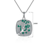 Vintage 925 Silver Plant Zircon Choker Necklace Set