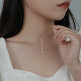 Sterling Silver Bowknot Tassel Pendant Necklaces Women